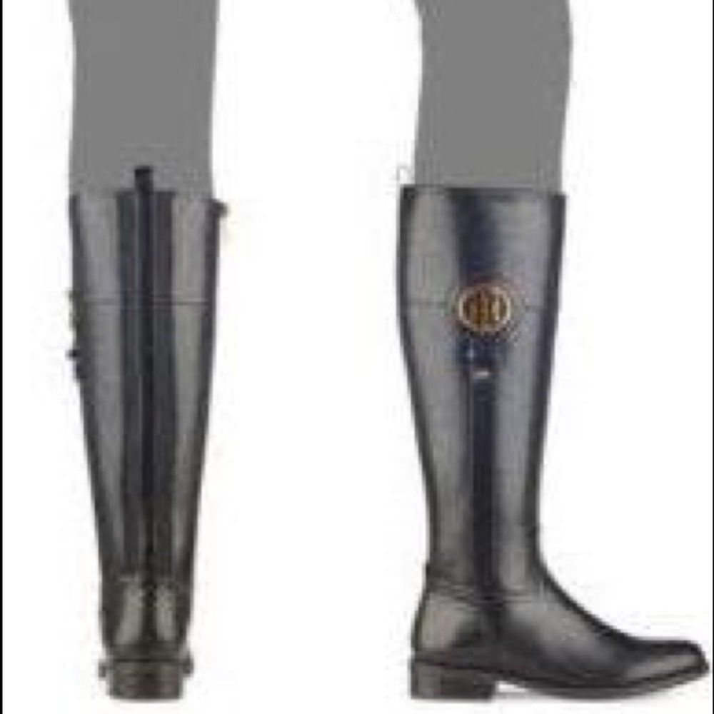 Tommy Hilfiger Ilia2 Riding Boot in Dark Brown - Picture 2 of 7